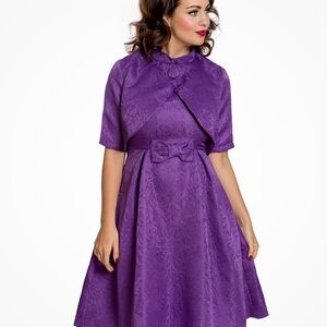 2 for $40 🩷 Lindy Bop Purple Angelique Dress 1X NWT